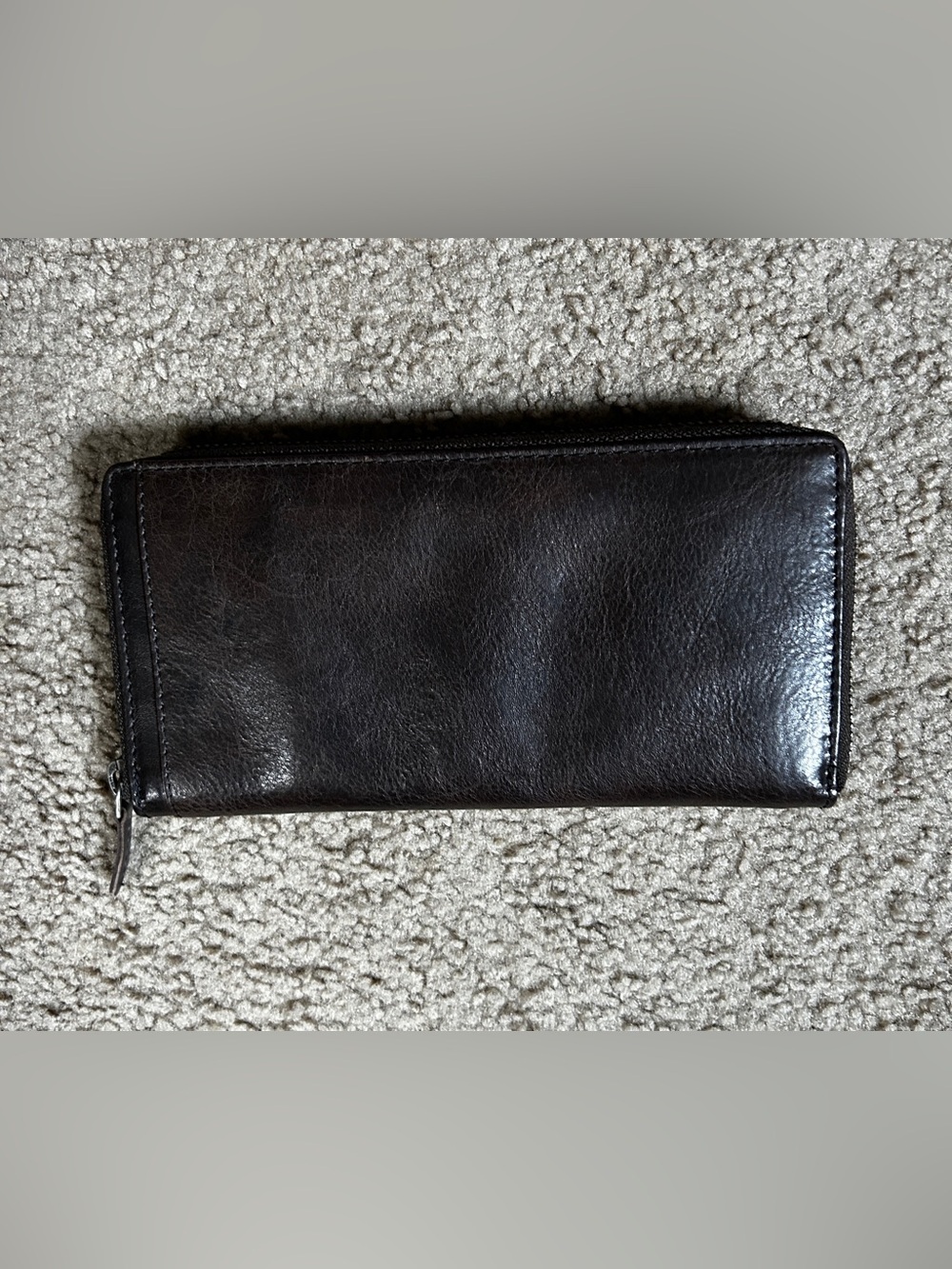 Landleder Wallet Authentic Cognac Brown Leather Clutch Zip around Germany